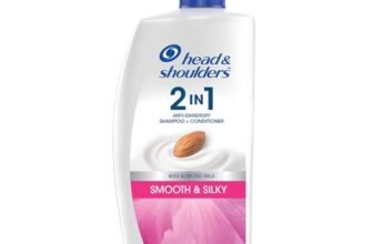 Head & Shoulders 2-in-1 Smooth and Silky Anti Dandruff Shampoo + Conditioner for Women & Men, With Almond Milk (1 L)