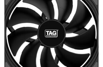 TAG Windforce 140 PC Case Fan with 140mm Cooling Fan | 1800 RPM High Fan Speed | 89.2 CFM Airflow | 29.2 dBA Noise | High Performance Silent Fan | Two Ball Bearing | 4 Pin PWM Connector (Black)