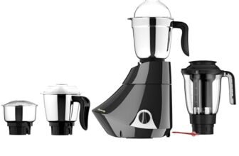 Butterfly Smart 750 Watts Mixer Grinder with 4 Jars | 3 Stainless Steel Jars & 1 Juicer | ABS Body | Heavy Duty Motor | 2 Years Manufacturer’s Warranty | Grey