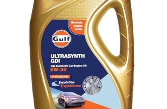 Gulf ULTRASYNTH GDI 5W30 API SP, ILSAC GF-6A | Developed for Petrol, E20 & CNG Passenger Cars | 4 Wheeler Full-Synthetic Engine Oil [5 L]- Pack of 1
