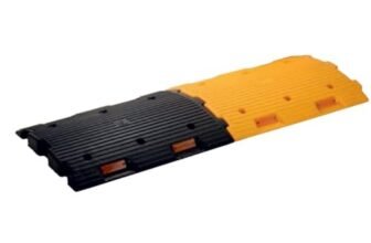 Aktion Safety 75MM Speed Breaker 5 Meter ABS Road Bump (Black and Yellow) Pack Of 10 SIZE 500 X 400 X 75MM (500MM X 10 BLOCKS)