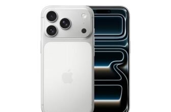 Apple iPhone 17 Pro 256 GB: 15.93 cm (6.3″) Display with Promotion up to 120Hz, A19 Pro Chip, Breakthrough Battery Life, Pro Fusion Camera System with Center Stage Front Camera; Silver