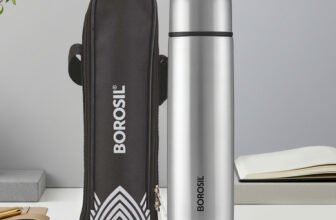 BOROSIL Hydra Thermo 1000 ml Steel Flask(Pack of 1, Steel/Chrome)