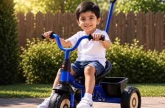 Lifelong Kids Tricycle for Boys & Girls (2-5 Years) | Baby Cycle with Parental Control Handle | Anti-Skid EVA Wheels | Front & Rear Storage Baskets | BIS Certified | 30 kg Load Capacity
