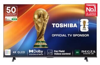 Toshiba 126 cm (50 Inches) 4K Ultra HD Smart QLED TV | Dolby Atmos, HDR10+ | 24W Powerful Speakers | AI Sports Mode | REGZA Engine ZR | Voice Control | AI 4K Upscaling | VIDAA OS | 50M450RP (Black)