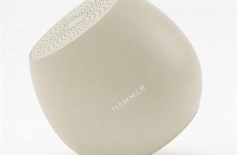 HAMMER Drop X1 5W Bluetooth Speaker with Twin Pairing, Bluetooth v6.0, 32 Hours Playtime, 52mm Drivers (Beige)