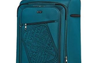 Verage Oslo 69 Cms Teal Medium Check-in Trolley 4 Wheels Soft Suitcase Spinner Luggage
