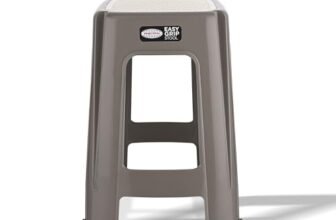 Asian Plastowares – Easy Grip Sr Stool | Multipurpose Plastic Stool for Bathroom, Kitchen & Home Use – Durable, Anti-Slip, Lightweight & Space-Saving Stool for Adults & Kids | Coffee Brown
