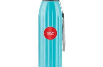 Milton Kool Windsor 900 Thermoware I Cold PU Insulated Water Bottle 700 ml, Leak Proof Flip Top Lid I for Office, Gym, School I Cyan Blue