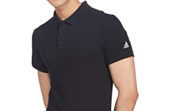 adidas Men Cotton Ess Base Polo,Sports Polo Regular Fit Shirts,Black , Small