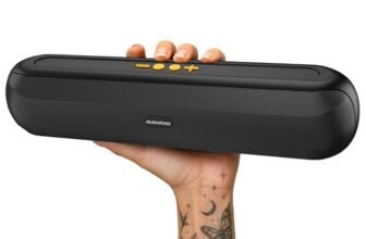 Dubstep Pop1600 Wireless Bluetooth Speaker, 16W with 52mm Driver, Bluetooth 5.4, TWS Pairing, USB/TF Card, Type-C Charging, 10 Hours Playtime, Portable (Black)