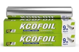KCOFOIL Aluminium Foil Roll – 9 Meter (Pack of 2) | 11 Micron Thickness Food-Grade Silver Foil Paper for Lunch & Tiffin | Multipurpose Kitchen Wrap for Cooking, Baking, Grilling & Food Storage