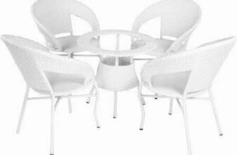UrbanEscape Metal Table & Chair Set(Finish Color – White Balcony/Outdoor/Coffee, Pre-assembled)