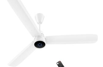 atomberg Renesa Epoque 1200mm BLDC Ceiling Fan with Remote | Advance Air+ Technology | BEE 5 star Rated | Low Noise | Sleek Design | 2 Year Warranty | Gloss White