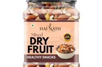 HAI NATH Mixed Dry Fruits 1kg, Nutmix|Mix Dry Fruit | Blend of Dried Almonds, Cashews, Black & Green Raisins, Cranberries & More | Panchmeva