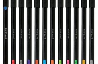 Pentonic Multicolor Gel Pen With Hard Box Case (0.6 mm 1.0 mm, 12 Pcs Set), Pack Of 1