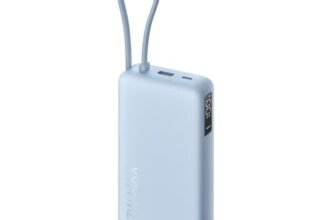 Xiaomi Power Bank 5i 20000mAh 67W Turbo Charging PD 3.0 & PPS|in-Built Cable|12 Layer Protection|Digital Display|Triple Output Ports|Supports Laptop, Tablet, Phone, Earbud (Ice Blue)- 2026 New Launch