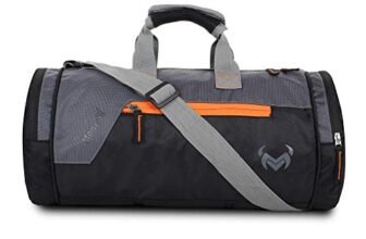 Monvelli Polyester 20 Inch Duffle Bag for Men and Women | Stylish Travel & Gym Sports Bag with Adjustable Shoulder Strap & Multiple Compartments | Lightweight & Durable