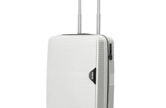 HRX Parabola Cabin Size Intergallcatic Grey Polypropylene Hard Shell Suitcase – Premium Travel Trolley Bag with 8 Spinner Wheels, Number Lock & Water Resistant Body