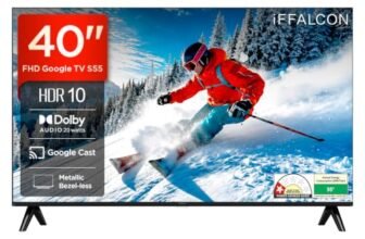 iFFALCON 101 cm (40 inches) FHD Smart Google TV | Dolby Audio 20 watts | HDR 10 | Metallic Bezel-Less | Multiple Viewing Mode | 40S55