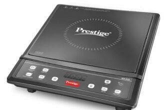Prestige IRIS ECO 1200 W Induction Cooktop with automatic voltage regulator |Indian Menu option|Power Saver|Timer with User Pre-Set|1 year warranty|Black