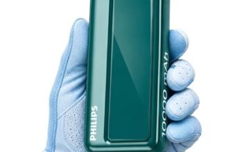 Philips 10000mAh 22.5W Fast Charging Power Bank (Deep Cyan) with Digital LED Display | Type-C & USB-A Input/Output | 3 Output Ports | Lithium Polymer Battery | Portable for Mobile, Tablet & Earbuds