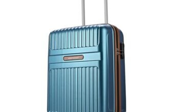 Aristocrat Atlas Cabin Polycarbonate Hard Case 8-Wheel Trolley Bag, Blue