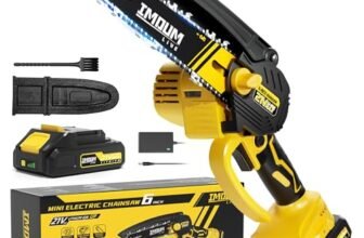 6-Inch Mini Chainsaw Cordless, 21V 2.0Ah Battery Powered Electric Pruning Saw, One-Hand Chain Saw for Tree Trimming, Lightweight, Small and Easy Control for Seniors, Women, Beginners & Yard Work