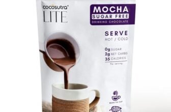 Cocosutra Sugar Free Drinking Chocolate Mix – Mocha | Hot or Cold | Low Carb, Low Calorie | Stevia & Erythritol Based | 200g