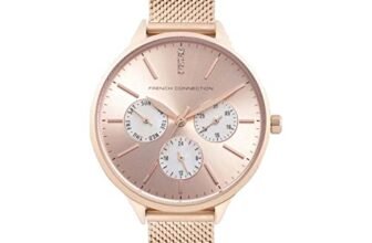 French Connection Analog Rose Gold Dial Women’s Watch-FC150RGM