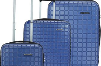 METRONAUT Grid Set-3 (20Inch+24Inch+28Inch) Cabin & Check-in Set 4 Wheels – 28 Inch