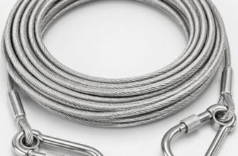 10 Meter Stainless Steel Clothesline Rope with Carabiner Hooks | Heavy-Duty Rust-Resistant Cloth Drying Wire | Strong Hanging Dori for Balcony, Bathroom, Terrace, Indoor & Outdoor Use