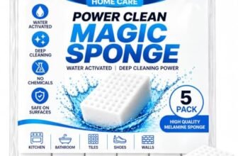 ONISWELL Magic Eraser Cleaning Sponge Pack of 5 | No-Scratch Multi-Surface Sponge | Removes Tough Stains, Dirt & Marks | Just Add Water | for Walls, Kitchen, Bathroom, Shoes & Switch Boards