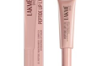 Lakme Peptide Lip IV with 5% Peptide-Niacinamide Complex, For Intense Hydration With A Serum-Like Texture That Visibly Plumps, Smoothens, and Repairs, OG Overnight Achiever, 10g