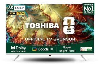 Toshiba 164 cm (65 Inches) 4K Ultra HD Smart Google LED TV | Dolby Vision Atmos | Karaoke Mode | 30W Powerful Speakers | Remote Voice Control | 65E350SP (Silver)