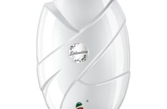 Bajaj Splendora 3L 3KW Vertical Instant Water Heater for Home | Geyser for Bathroom & Kitchen | High Grade SS Tank | Copper Heating Element | 5 Years Tank Warranty by Bajaj【White】
