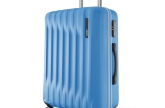 Safari Medium Ray Neo 8 Wheels 65cm size Check-in Trolley Bag, Hard Case Polycarbonate 360 Degree Wheeling Luggage for Men & Women, Travel Bag Suitcase for Travel, Trolley Bags for Travel, Marina Blue