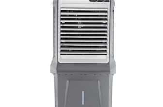 Orient Electric Glacio 125L Commercial Air Cooler | High Air Delivery, 3 Speed Settings | High-Density Honeycomb Cooling Pads | Auto-Swing Technology | 1 Year Product Warranty by Orient | Grey