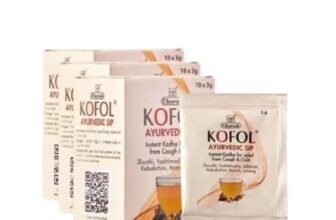 Kofol Ayurvedic Sip | Instant Sugar-Free Kadha for Cough, Cold & Sore Throat | Natural Immunity Booster Kadha with Ayurvedic Herbs | Tasty Hot Sip for Seasonal Flu Relief – 10 Sachets (Pack of 3)