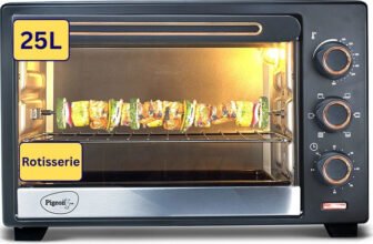 Pigeon 25-Litre with Rotisserie Oven Toaster Grill OTG 19003847/19003848, Black