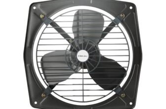 Bajaj Bahar Fresh 225 MM Exhaust Fan | Strong Metal Body And Blades | Noiseless Operations | Rust Proof Body And Blades | 2 Yr Warranty 【Metallic Grey】