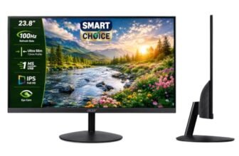 Acer SmartChoice SA242Y E 23.8 Inch Full HD IPS Monitor I 100Hz Refresh Rate I 1ms VRB I AMD FreeSync I Ultra Slim ZeroFrame Design I VisionCare I HDMI & VGA Inbox HDMI Cable I VESA Mount I Black