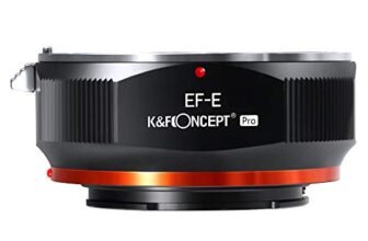 K&F Concept EOS to E Mount Adapter for Canon EF EF-S Mount Lens to E NEX Mount Mirrorless Cameras with Matting Varnish Design for Sony A6000 A6400 A7II A5100 A7 A7RIII