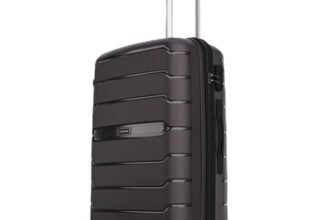 Aristocrat Liberty 8-Wheel Medium Size Hard Case Trolley Bag, Saddle Brown