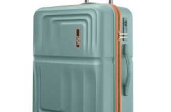 Safari Roma Hard Luggage Trolley Bag with 8 Wheels Large Size Check-in Suitcase – Sage Green