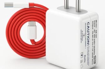 SB 80W Fast Charger with USB to Type C Cable | 7.3A Mobile Charger Adapter | Compatible with SuperVOOC, VOOC, Warp, Dash & Dart Charging Devices | for OnePlus, Realme & Oppo Smartphones.