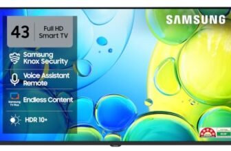 Samsung 43 inch (108cm) FHD Smart LED 2026 TV | HDR10+ | 150+ Channels | Voice Assistance Remote | PurColor | Contrast Enhancer | Knox Security | UA43F5650FUXXL