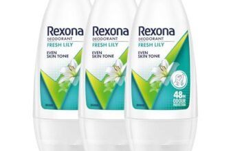 Rexona Fresh Lily Underarm Roll-On Deodorant for Women | Even Skin Tone | 48H Odour Protection | 50ML (Combo of 3)