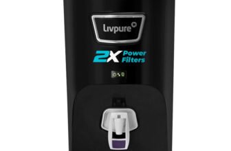 LIVPURE LIV-PEP-PRO-PLUS+ 2X Power Filter | No Filter Cost for 2 Year | 7 L RO + UV + UF Water Purifier(Black)