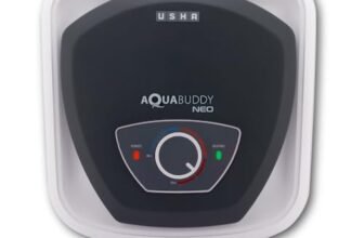 USHA AquaBuddy Neo Geyser 10 Litre 5 Star BEE Rating | Copper Heating Element | Storage Water Heater with Anti-Rust Protection | Warranty: 8 Yr Tank, 2 Yr Product